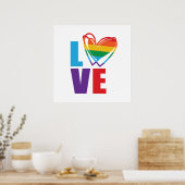 Poster du Carré Rainbow Love Heart (Cuisine)