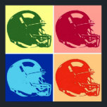 Poster du casque de football Pop art<br><div class="desc">American Sport Games Digital Artworks - Pop Art Style Football Casque</div>