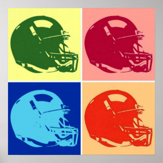 Poster du casque de football Pop art