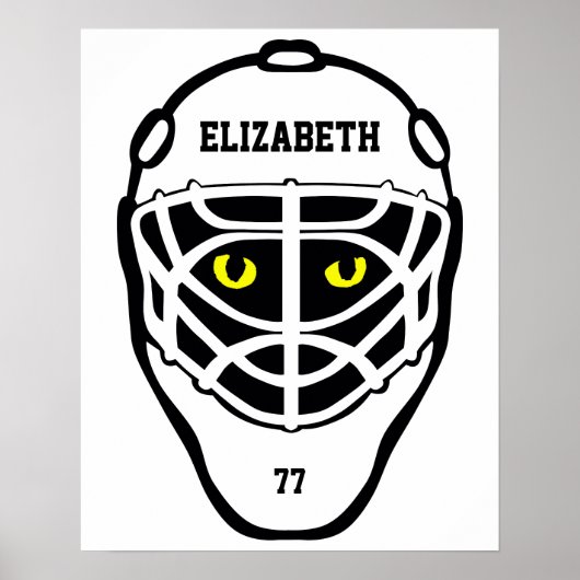 Poster du casque Hockey Cat Eyes (Devant)