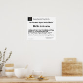 Poster du certificat d'agent immobilier Hall of Fa (Cuisine)