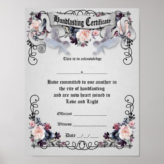 Poster du certificat de jeûne - Chouettes d'Imagin (Devant)