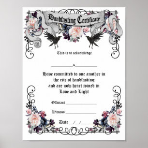 Poster du certificat de jeûne - Imaginaire Ravens