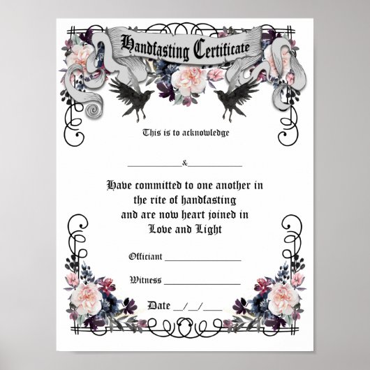Poster du certificat de jeûne - Imaginaire Ravens (Devant)