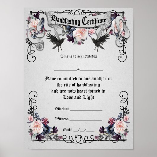 Poster du certificat de jeûne - Imaginaire Ravens (Devant)