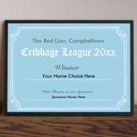 Poster du certificat du vainqueur du concours Crib
