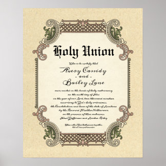 Poster du certificat Mariage de Saint Union Trelli