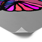 Poster du cerveau de couleur ligne ondulée (Coin)