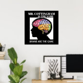 Poster du cerveau de l'enseignant (Bureau à domicile)