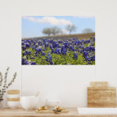 Poster du champ de Bluebonnets (Cuisine)