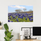 Poster du champ de Bluebonnets (Bureau à domicile)