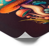 Poster du champignon Trippy Blue Amanita Muscaria (Coin)