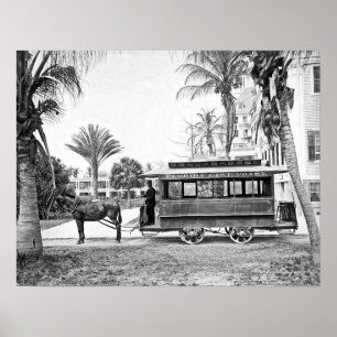 Poster du chariot Palm Beach Floride 1909