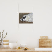 Poster du chat coon principal dormant (Cuisine)