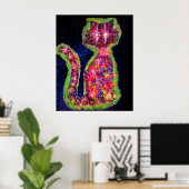 Poster du chat étoilé (Bureau à domicile)
