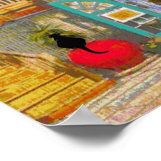 Poster du chat noir dans le tribunal (Coin)