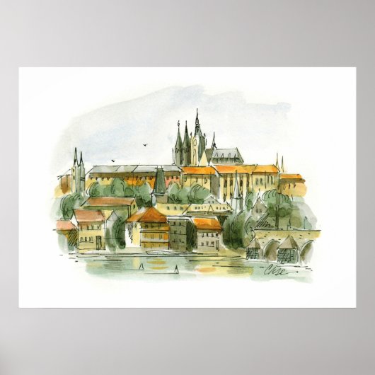 Poster du château de Prague (Devant)