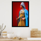 Poster du chef indien américain 36 x 24 (Cuisine)