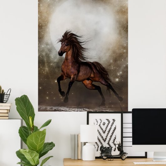 Poster du cheval Brown (Bureau à domicile)