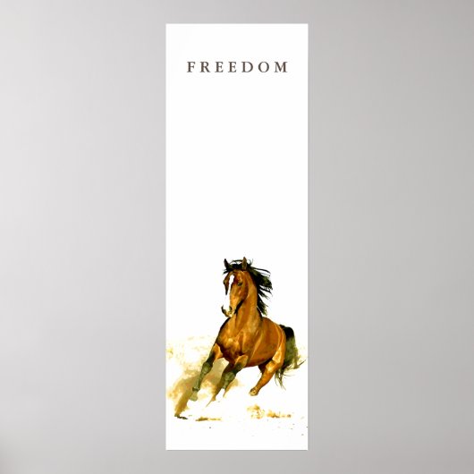 Poster du Cheval de la Liberté Motivationnelle Ver (Devant)