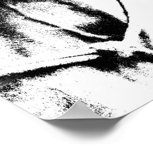 Poster du cheval - noir et blanc (Coin)