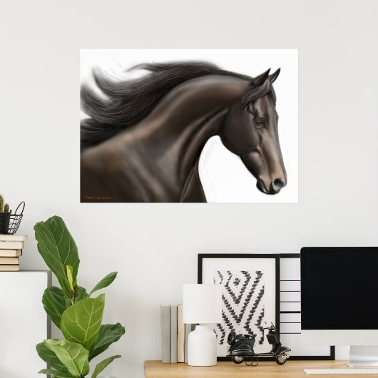Poster du cheval Thoroughbred (Bureau à domicile)