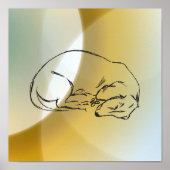 Poster du chien Dachshund Dormir (Devant)