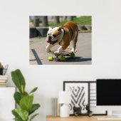 Poster du chien de patinage (Bureau à domicile)