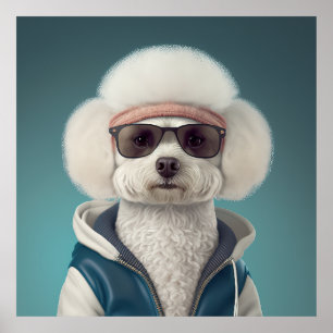 Poster du Chien Hipster de Bichon Frise