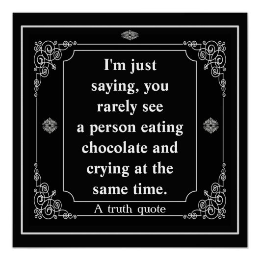 Poster du chocolat Pleurer et manger (Devant)