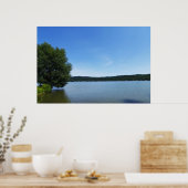Poster du ciel bleu sur le lac Otisco (Cuisine)