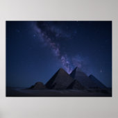 Poster du ciel nocturne de Gizeh Pyramides (Devant)