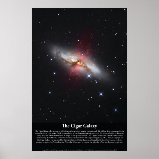Poster du Cigar Galaxy (M82) (Devant)