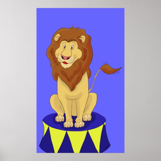 Poster du cirque de dessin animé Lion (Devant)