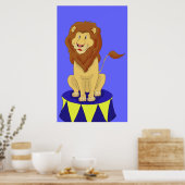Poster du cirque de dessin animé Lion (Cuisine)