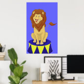 Poster du cirque de dessin animé Lion (Bureau à domicile)
