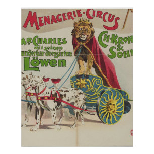 Poster du cirque de la Ménagerie vintage