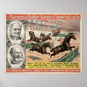 Poster du Cirque des Chevaux de course Thoroughbre (Devant)