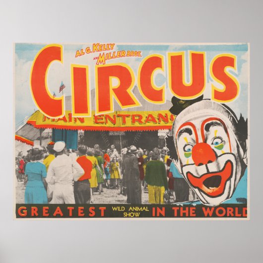 Poster Du Cirque Des Gens Entrant Dans Le Grand Ha (Devant)