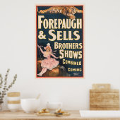 Poster Du Cirque Tigre Et Femme À Cheval (Cuisine)