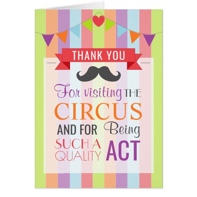 Poster du Cirque vintage Anniversaire Merci (Devant)