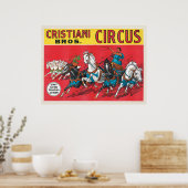 Poster du cirque vintage Cristiani Brothers (Cuisine)