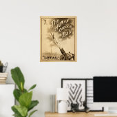 Poster du Cirque vintage Le Balle du Cannon humain (Bureau à domicile)