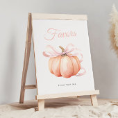 Poster du citrouille Bow Baby shower Faveurs