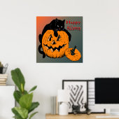 Poster du Citrouille de chat noir (Bureau à domicile)