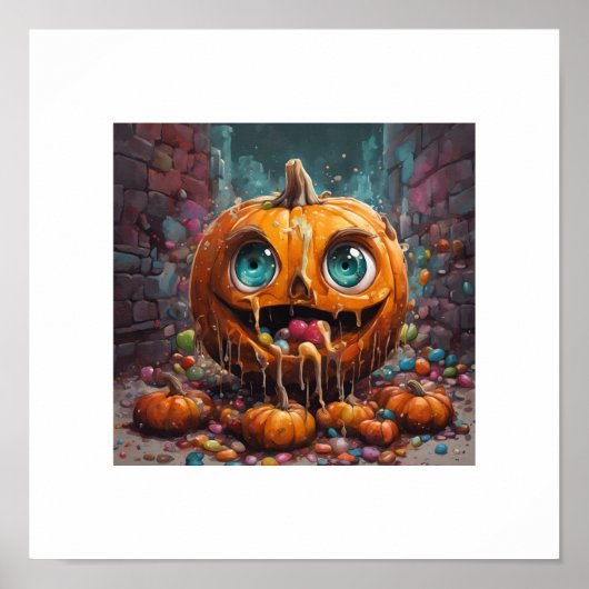 Poster du Citrouille d'Halloween Cute Candy (Devant)