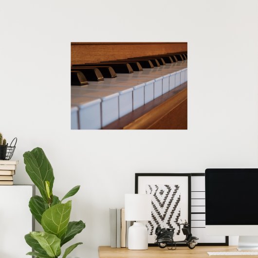 Poster du clavier de piano (Bureau à domicile)