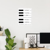 Poster du clavier de piano avec citation inspirant (Bureau à domicile)