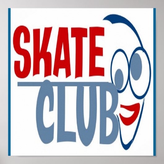 POSTER DU CLUB DE SKATE cool (Devant)