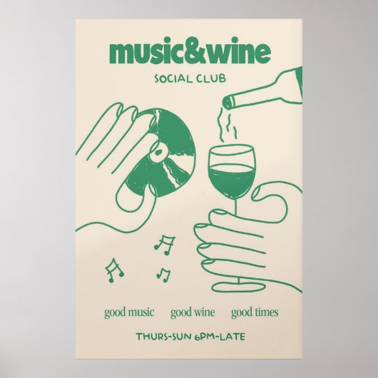 Poster du Club Social Musique & Vin (Devant)